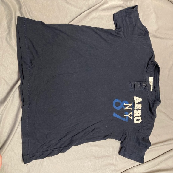 ☀️ Aeropostale Vintage Tee with Patchwork on Front - Picture 1 of 2